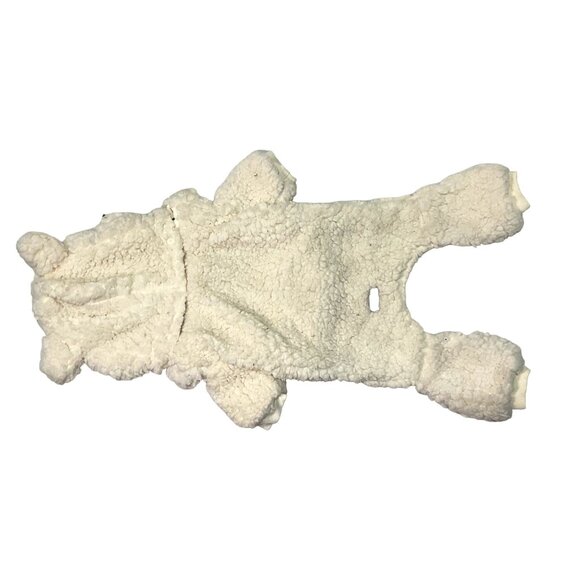NWT UGG PET DOG PAJAMAS SIZE M CREAM IVORY LAMB BEAR REMOVABLE HOOD - Picture 3 of 6